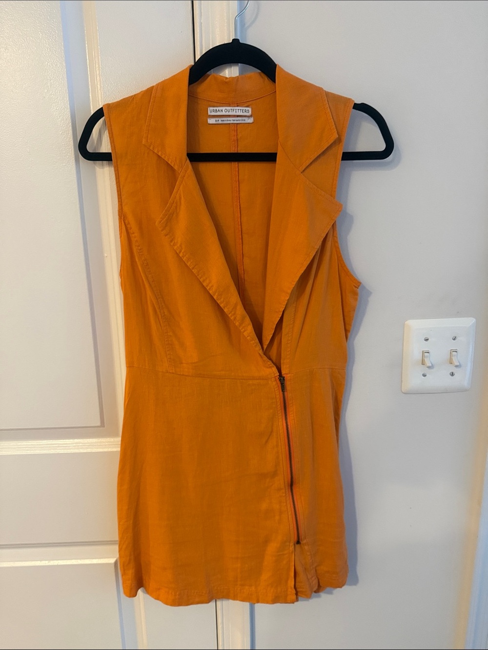 Urban Outfitters Bright Orange Sleeveless Mini Dress